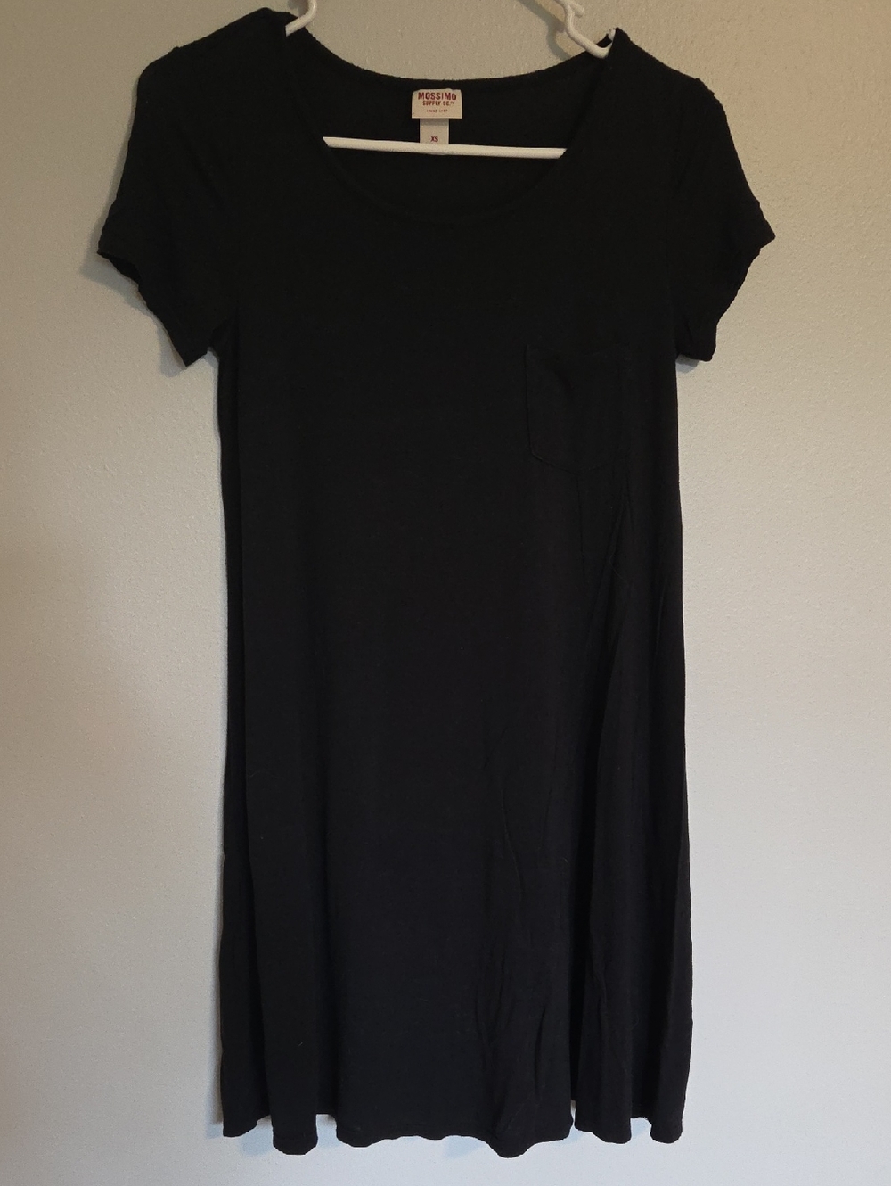 Mossimo Supply Co. Black Short Sleeve Scoop Neck Skater Dress